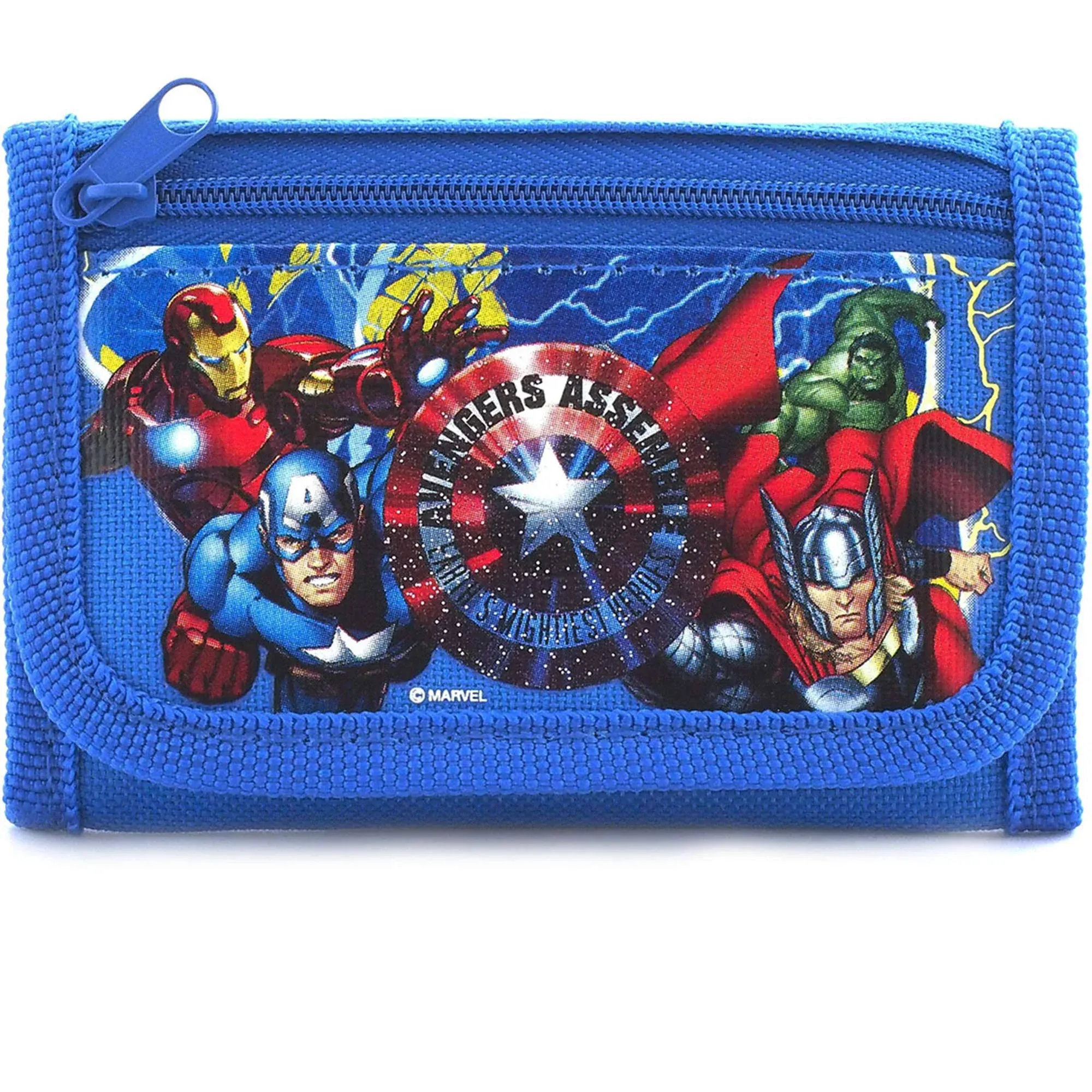 Marvel Avengers Trifold Wallet Kids Small Compact Boys Money Coin Pouch Red