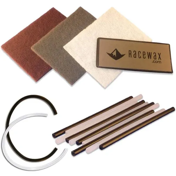 Racewax Core Shot Ski Base Repair Kit 5/5 Clear/Black Ptex Metal Grip