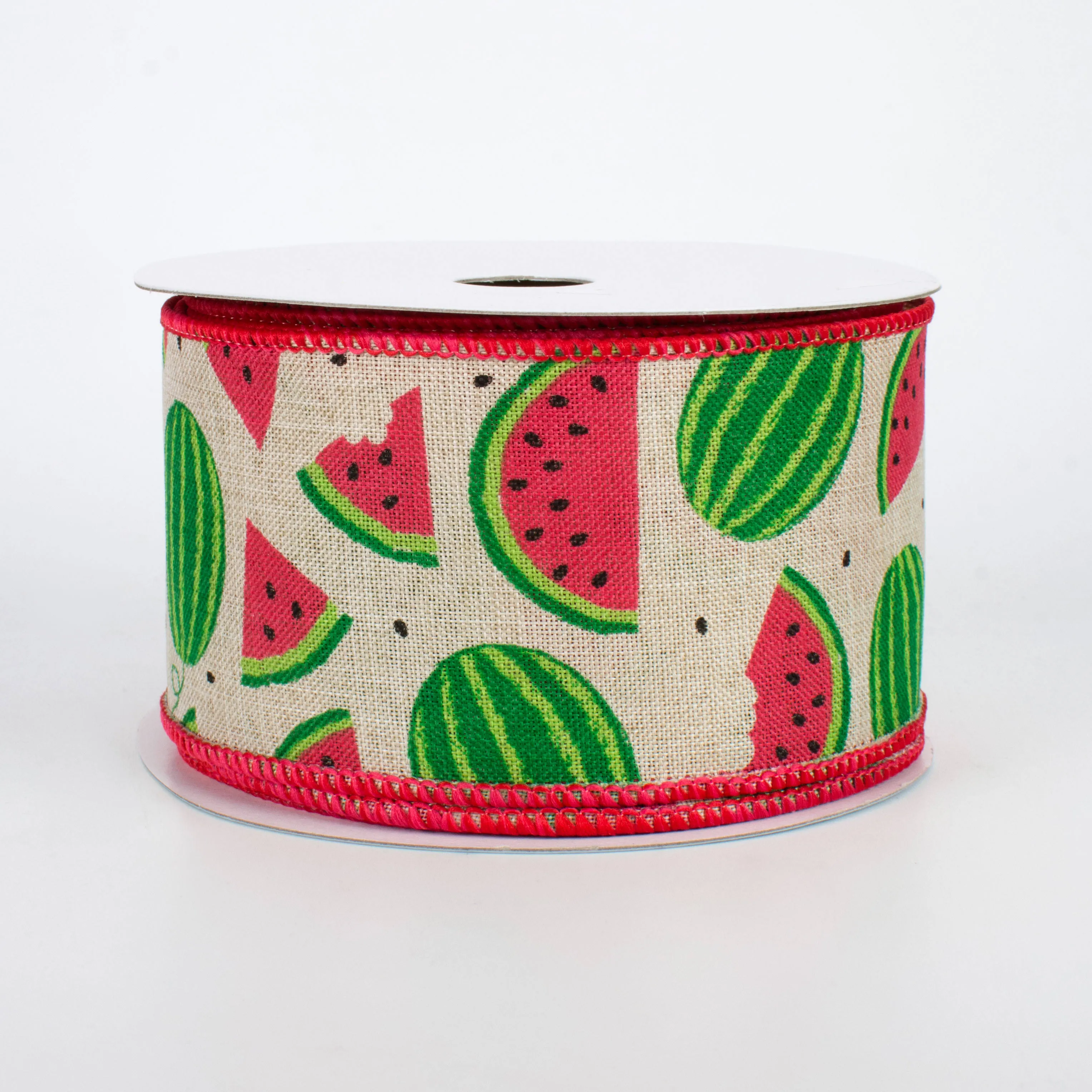 2.5 Watermelon Slices Ribbon: Natural (10 Yards)