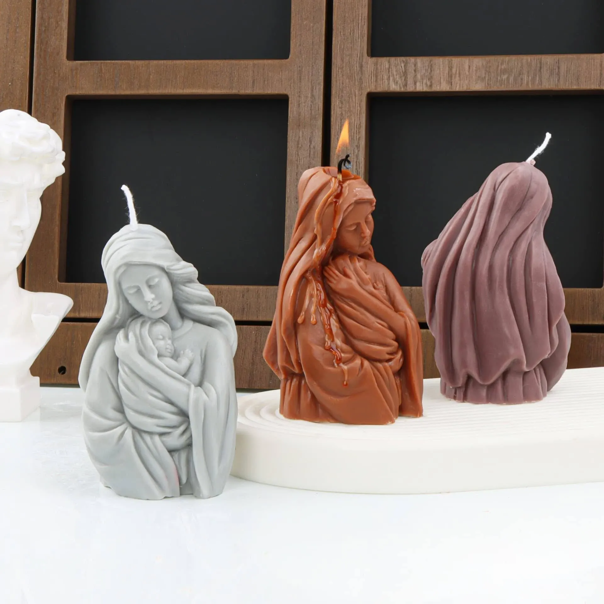 Conestabile Madonna Mold Baby Jesus Family Resin Mold Conestabile Madonna Sculpture Mold Silicone Mold for Resin Candle Mold Our Lady Scene Candle Mold Soap Making Mold Jesus Figurines Mold