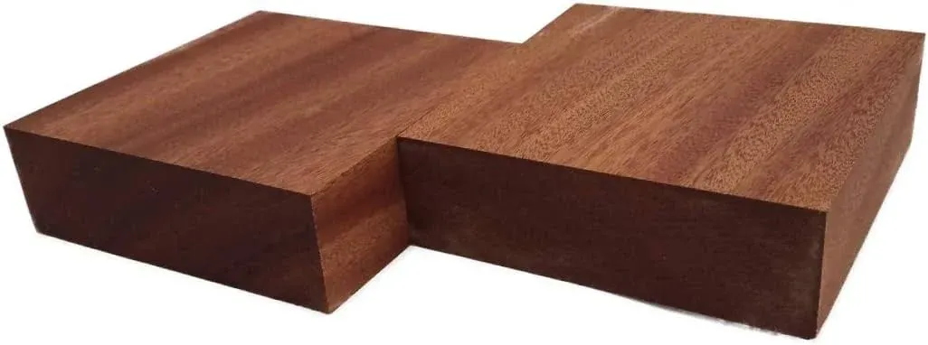 Barrington Hardwoods Mahogany Lumber Bowl Blanks (2PC) (2" x 6" x 6")