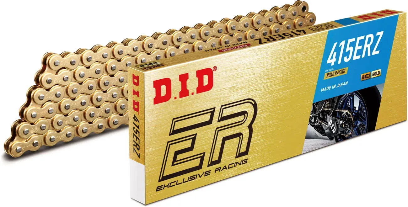 DID (415ERZ-144) Gold 144 Link High Performance ERZ Series Non-O-Ring Racing ...