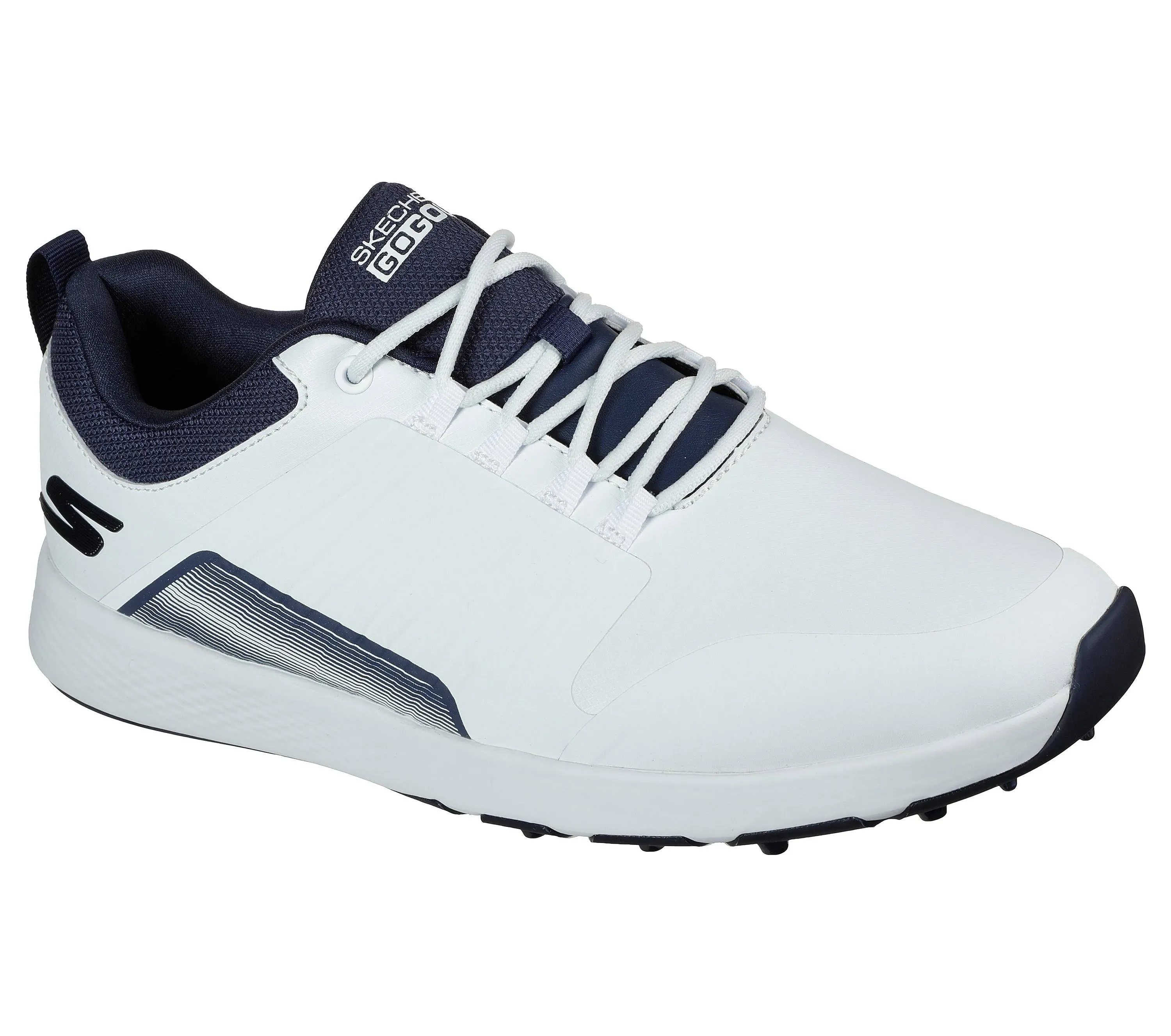 Skechers Go Golf Elite 4 Victory Spikeless Golf Shoes - White/Navy 11