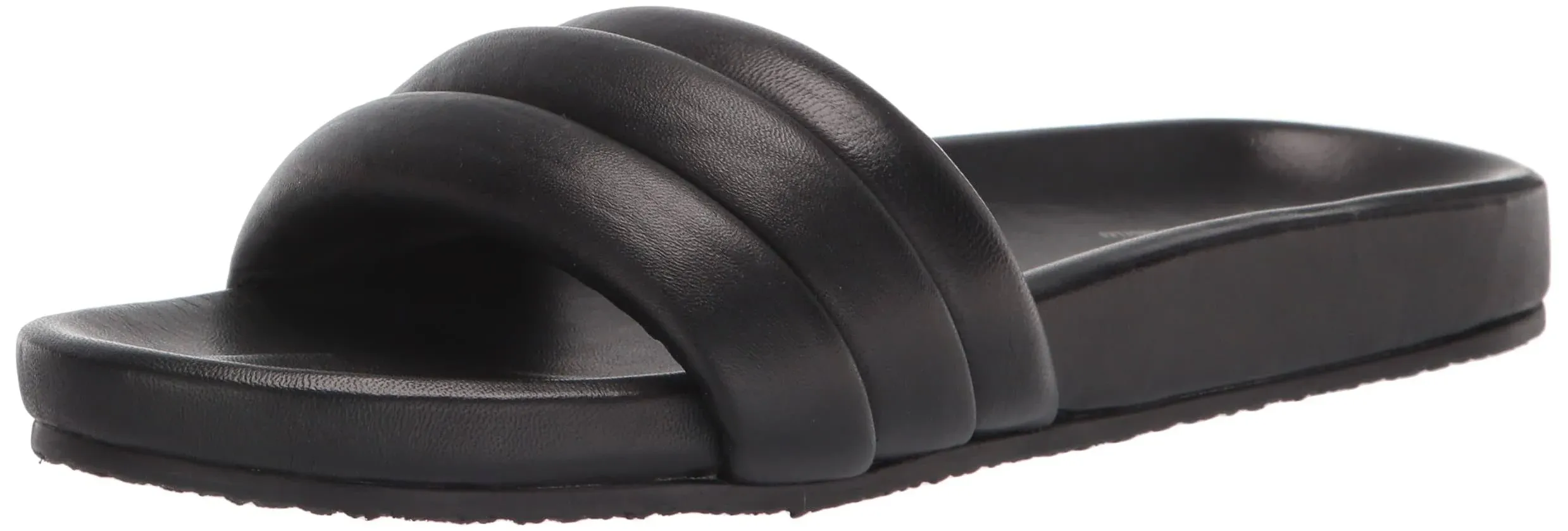 Seychelles Low Key Leather Slide, 9 / Black