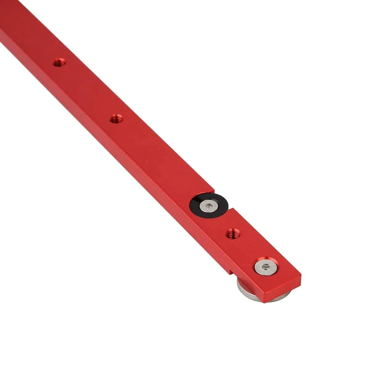 Aluminium Alloy 450mm Miter Bar Clamping Tool Slider Table Saw Gauge Rod T-Slot Track Bar Rail for Router Tables and Woodworking,450mm(17.7in)-Red