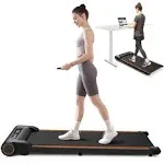 UREVO Walking Pad, Under Desk Treadmill, Portable Treadmills for Home/Office, Walking Pad Treadmill with Remote Control, LED Display