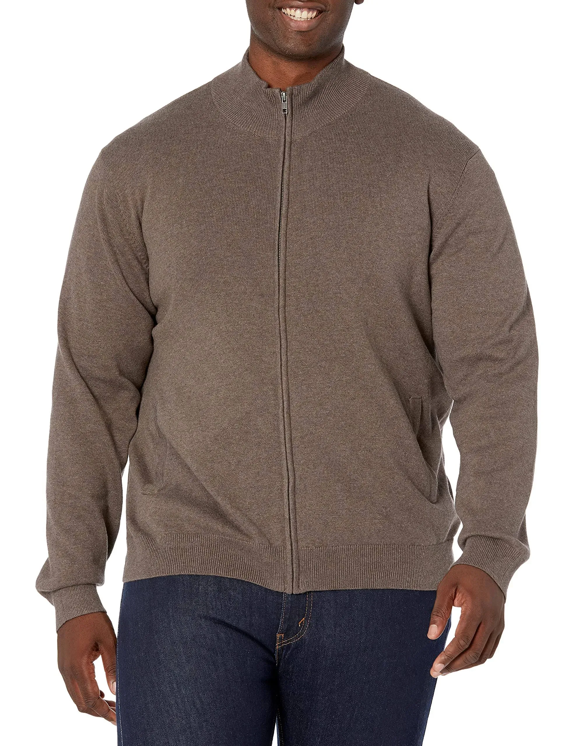 Amazon Essentials Men's Full-Zip Cotton Sweater