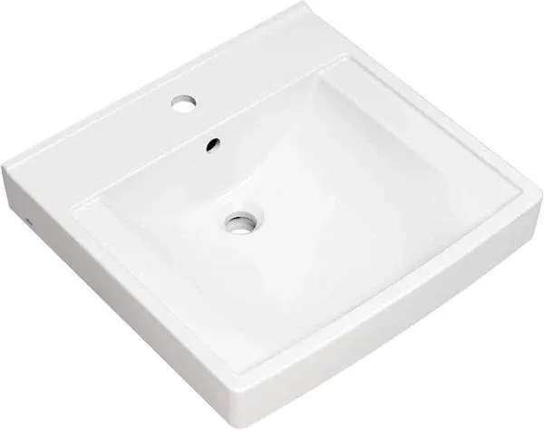 American Standard 9134001EC.020 Decorum Vitreous China Wall-Hung Vessel Sink with Single Faucet Hole, White