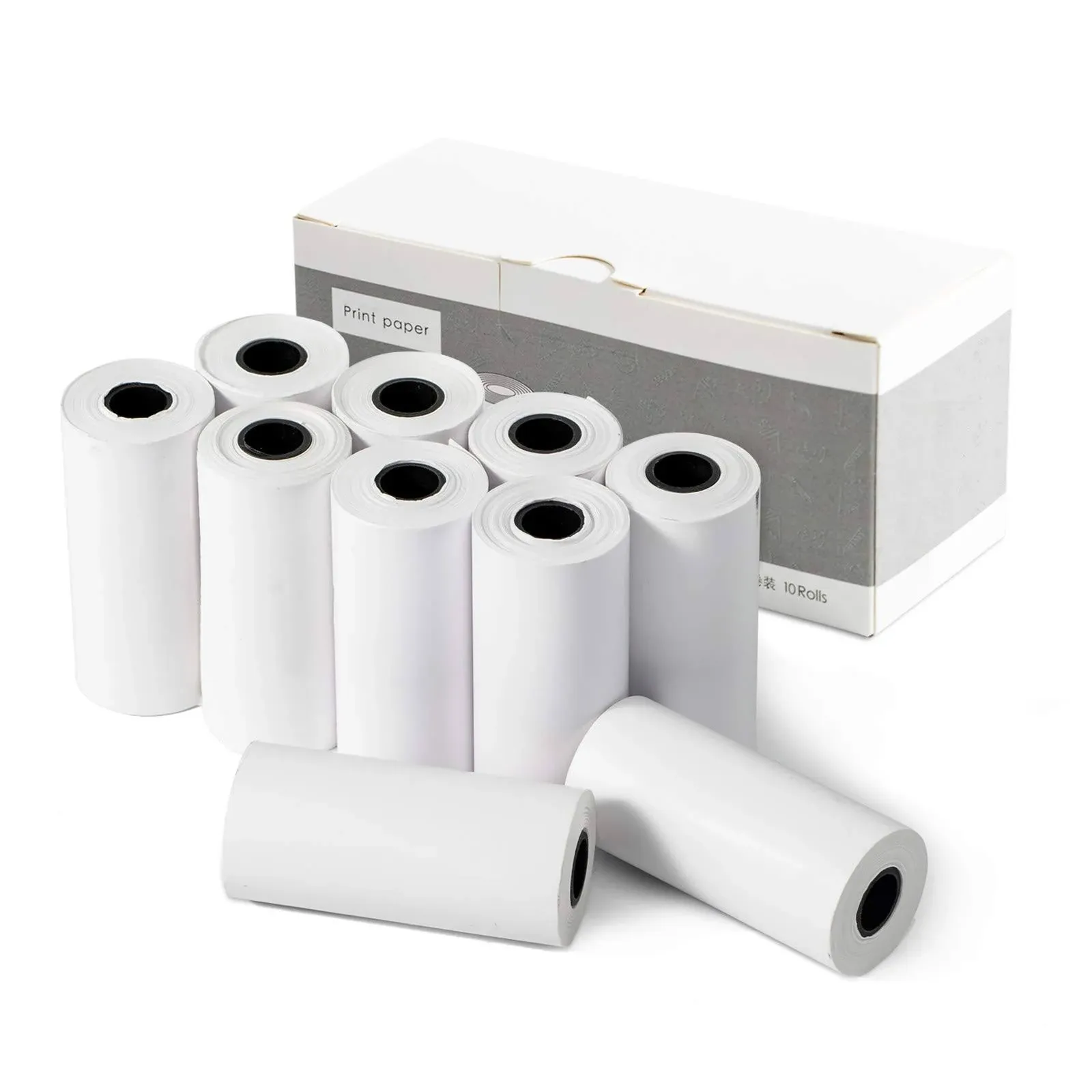 10 Rolls Print Paper for Kids Instant Print Camera Refill Print Paper Works with ...