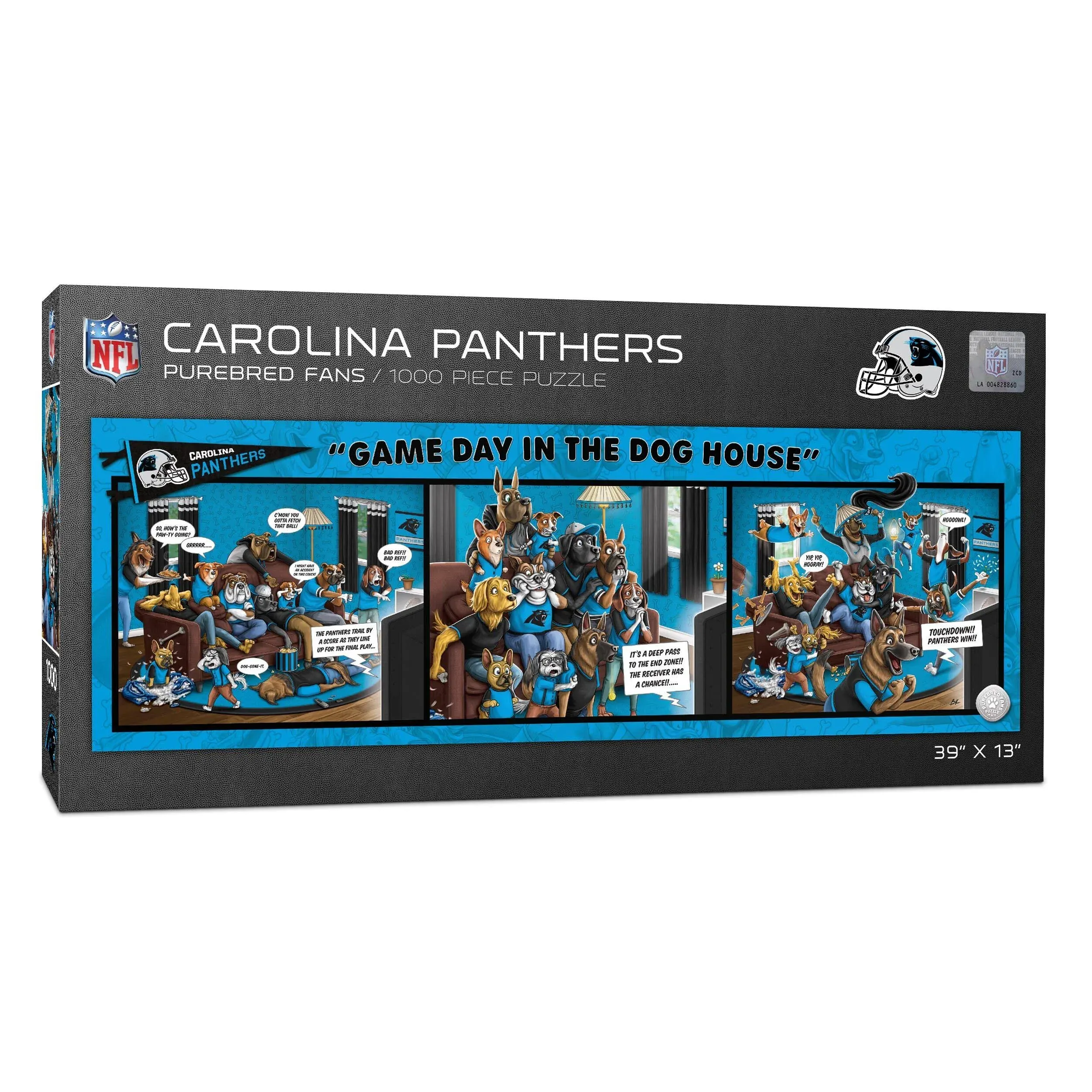 YouTheFan 2506067 13 x 39 in. NFL Carolina Panthers Game Day in The Dog House ...