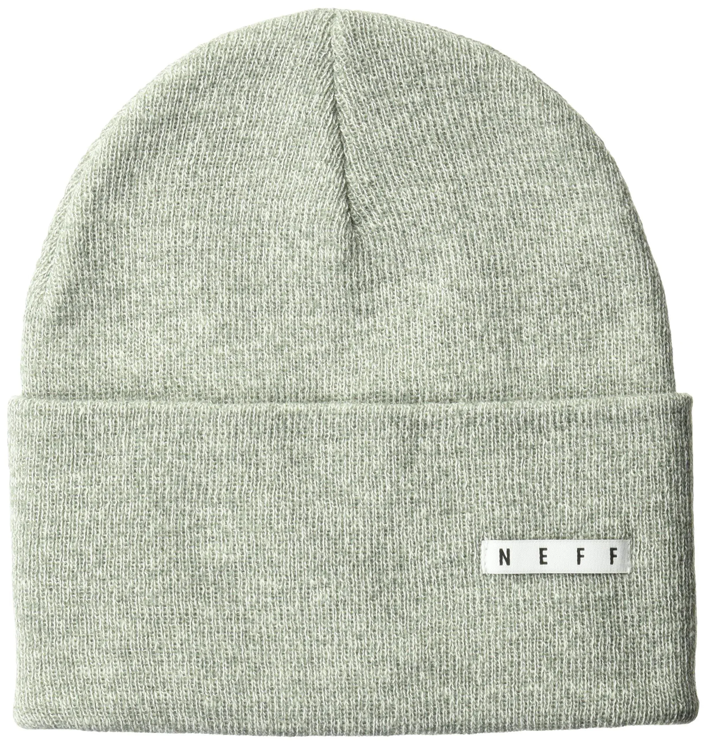 Neff Mens Gray Heather Lawrence Beanie Winter Knit Hat New