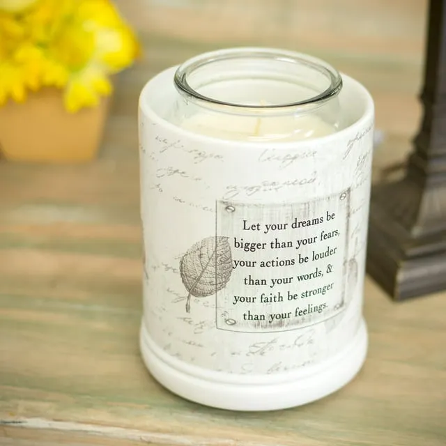 "Let Your Dreams be Bigger than Your Fears" Candle Jar Warmer - Contemporary - Candleholders - by New and Exciting Dicksons and Jozie B. | Houzz