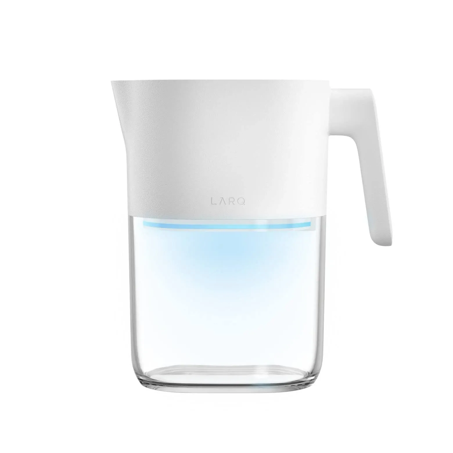 LARQ Pitcher PureVis 1.9L/ 8-Cup | Self-Cleaning UV Water Filter Pitcher (White)