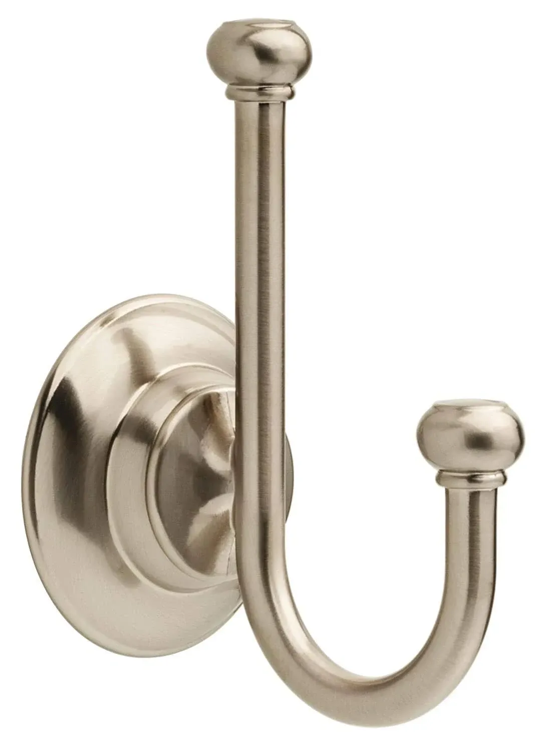 Delta Porter Double Towel Hook Bath Hardware Accessory in Brushed Nickel PTR35-BN