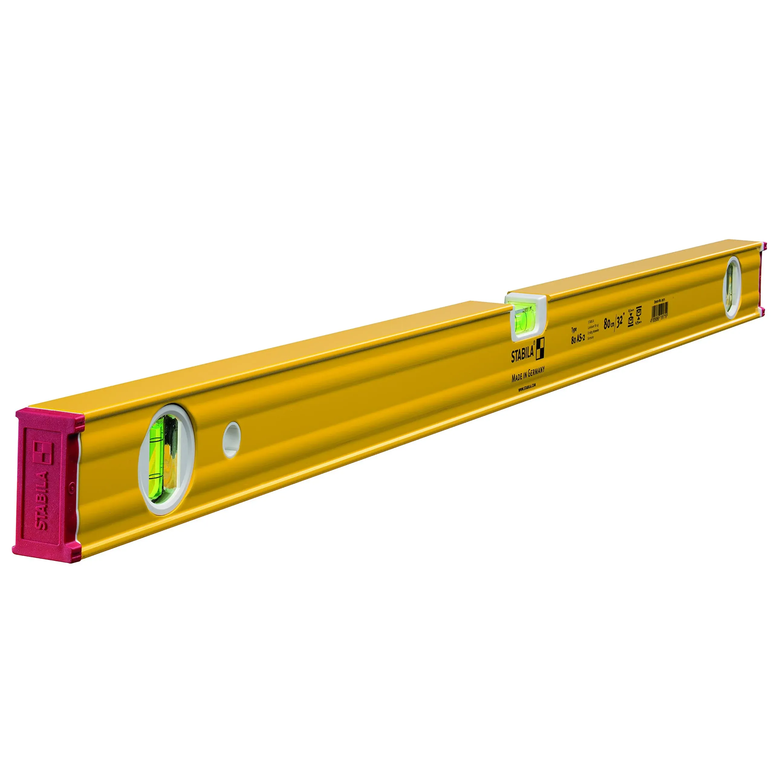 STABILA 2 80AS 80CM D/P Level (32"), Yellow