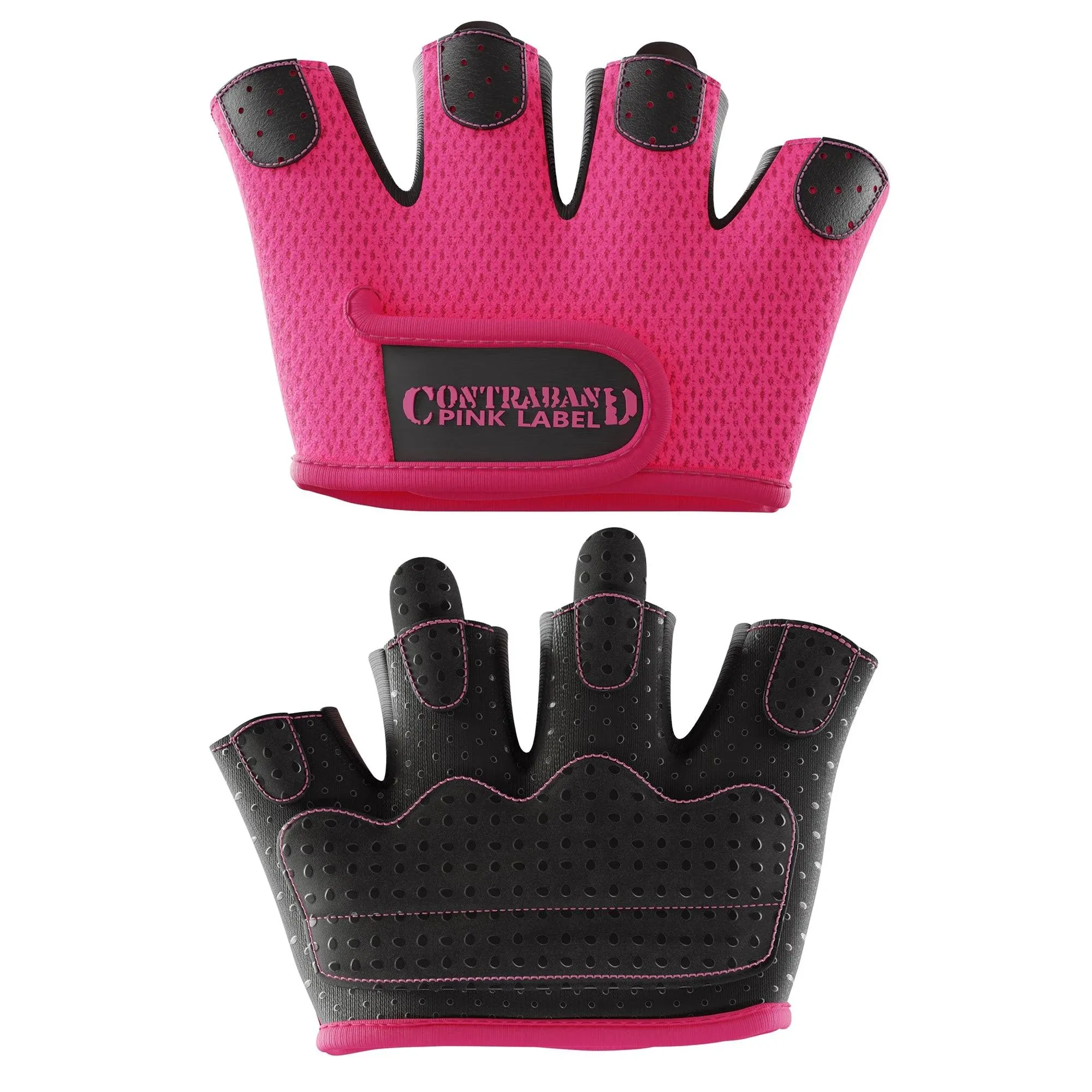 Contraband Pink Label 5537 Womens Micro Weight Lifting Gloves w/ Grip-Lock ...