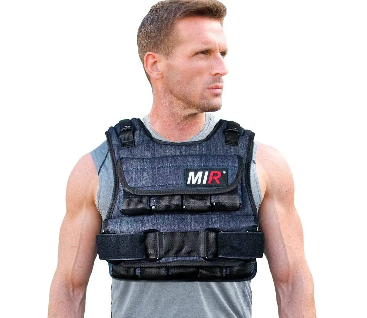 Mir Air Flow Weighted Vest with Zipper Option 20lbs - 60lbs (60lbs, Standard)