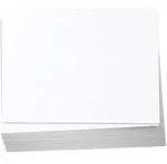 Hamilco 5x7 White Linen Textured Cardstock Paper Blank Index Cards Flat Card Stock 80lb Cover – 50 Pack