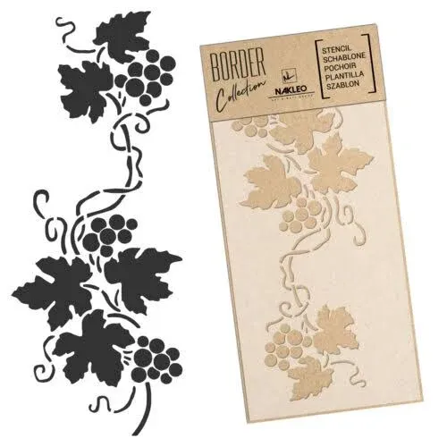 Vine Stencil, 3 x 9 inch (S) - Creeper Plant Floral Border Stencils for S 