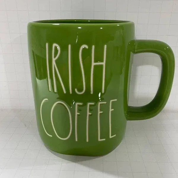 Rae Dunn Irish Coffee Mug - Green - Saint Patgrick's Day - 16 oz - Dishwasher and ...