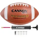 Cannon Sports Leather Composite Official Size Football Indoor and Outdoor with Ball Pump