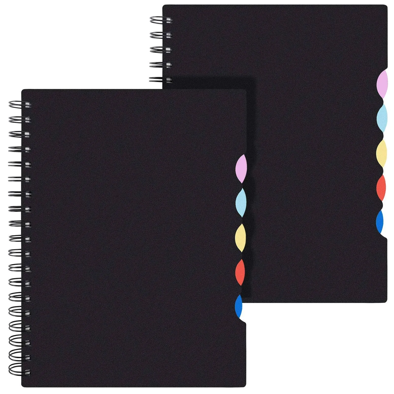 EOOUT 2pcs Multi Subject Notebook, Spiral Notebook College Ruled with Tabs, 7.5 ...