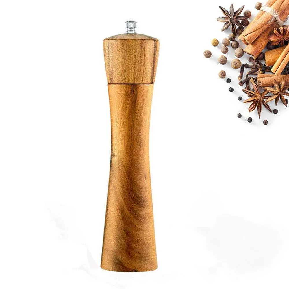 Wood Salt and Pepper Grinder Mill - Noryee Manual Wooden Salt Grinder Pepper Mil