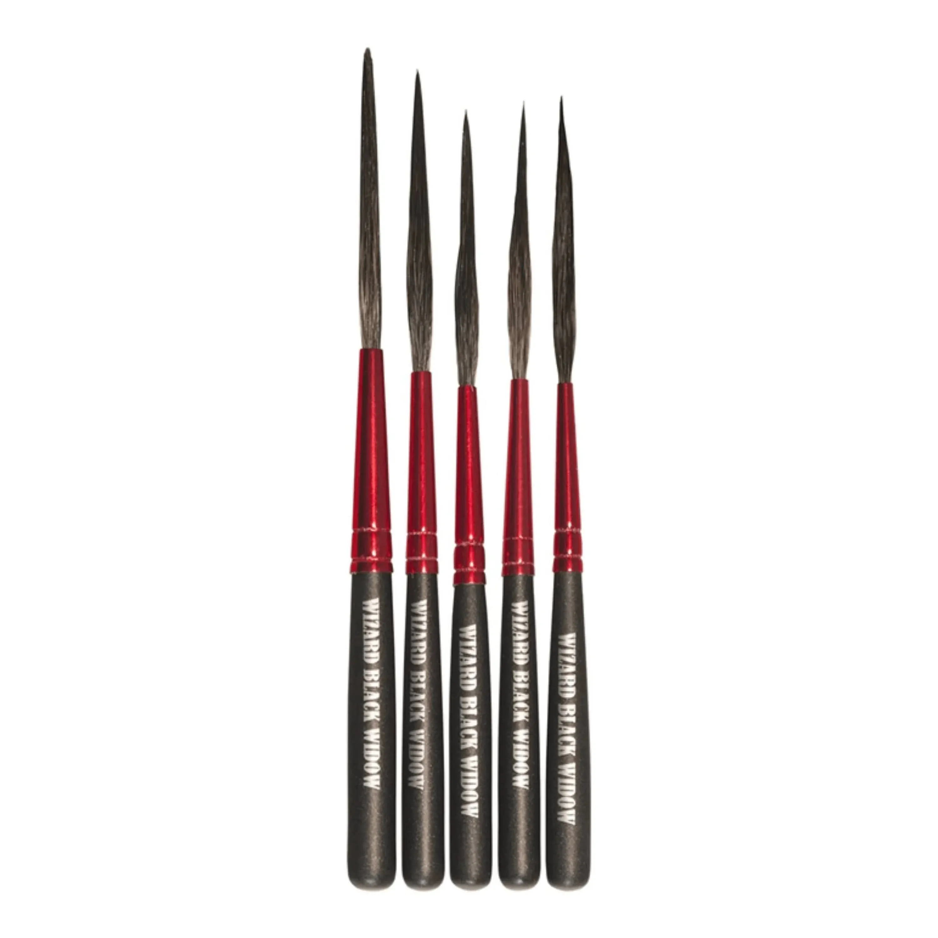 Andrew Mack Wizard Black Widow Scroll Striper Sizes 000, 00, 0, 1, 2 Set WBW