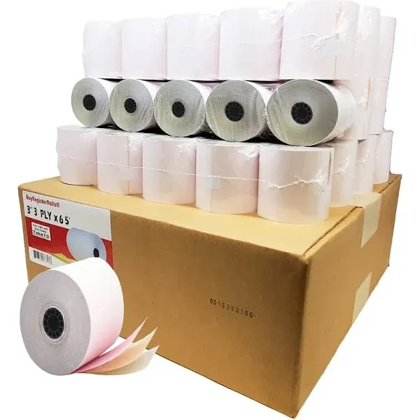 BuyRegisterRolls Star SP700 Kitchen Printer Paper (1 Case - 50 Gsm) 3-Ply 3 inch ...