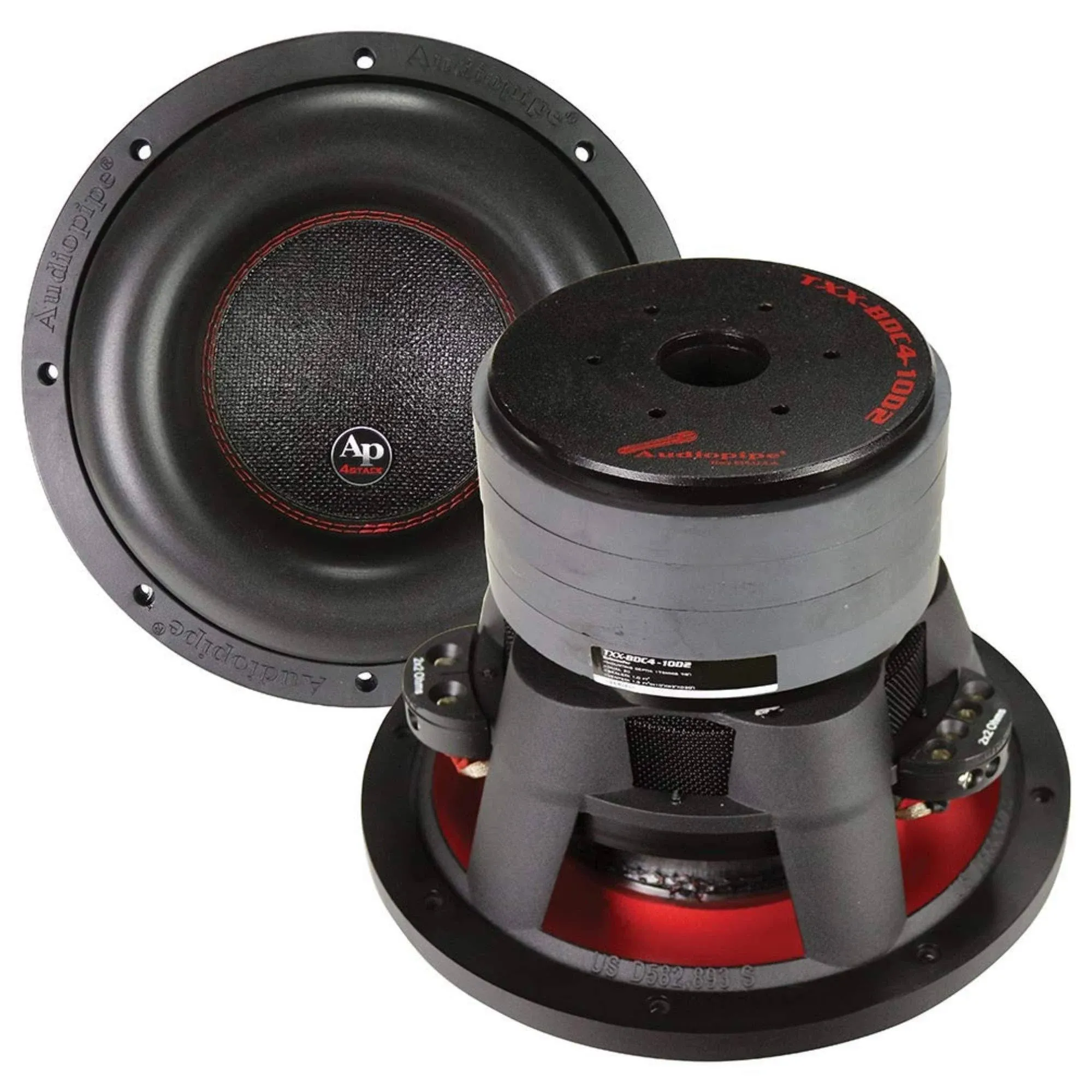 Audiopipe TXXBDC410D2 10 in. 2 Ohm VC Dual Woofer