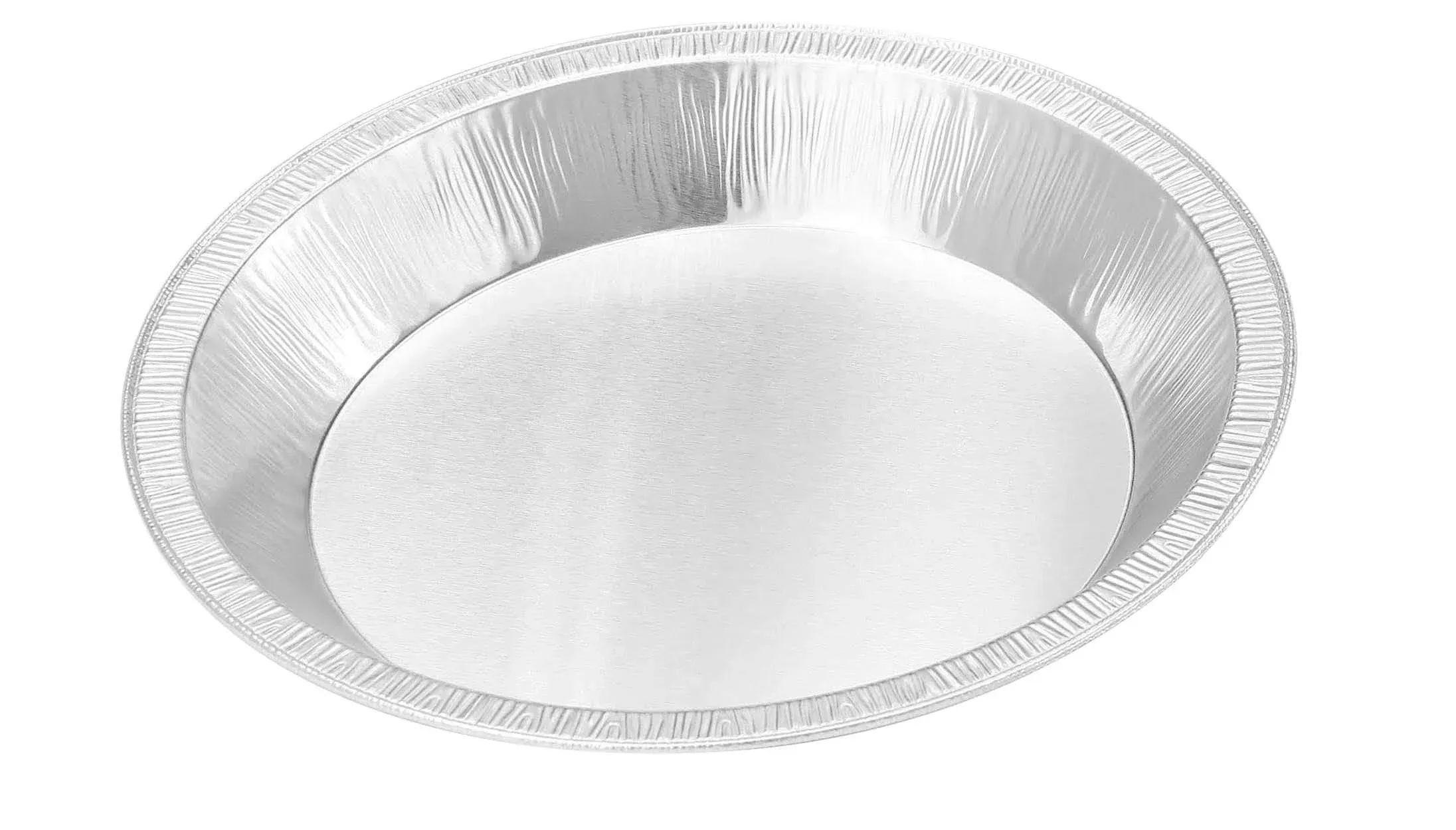 KitchenDance 9 Inch Heavy Duty Aluminum Pie Tins - Oven and Freezer Safe Disposable Pie Pans - Ideal for Restaurants and Bakeries - Reusable and 100% Recyclable Gauge Aluminum - 409 (25, Silver)