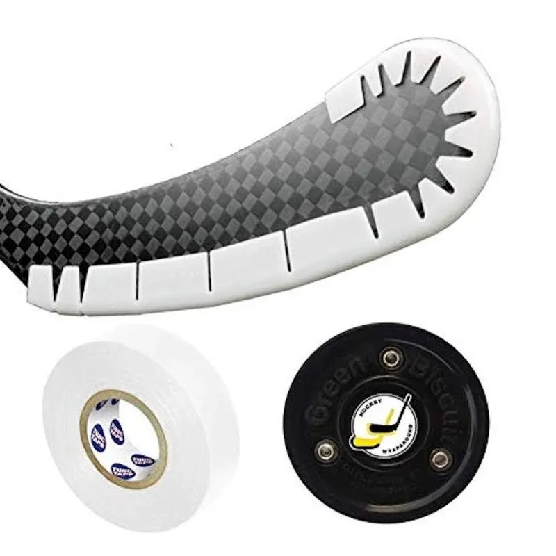 Hockey Green Biscuit Training Puck, and Tape Bundle for Off Ice Hockey Training and Practice