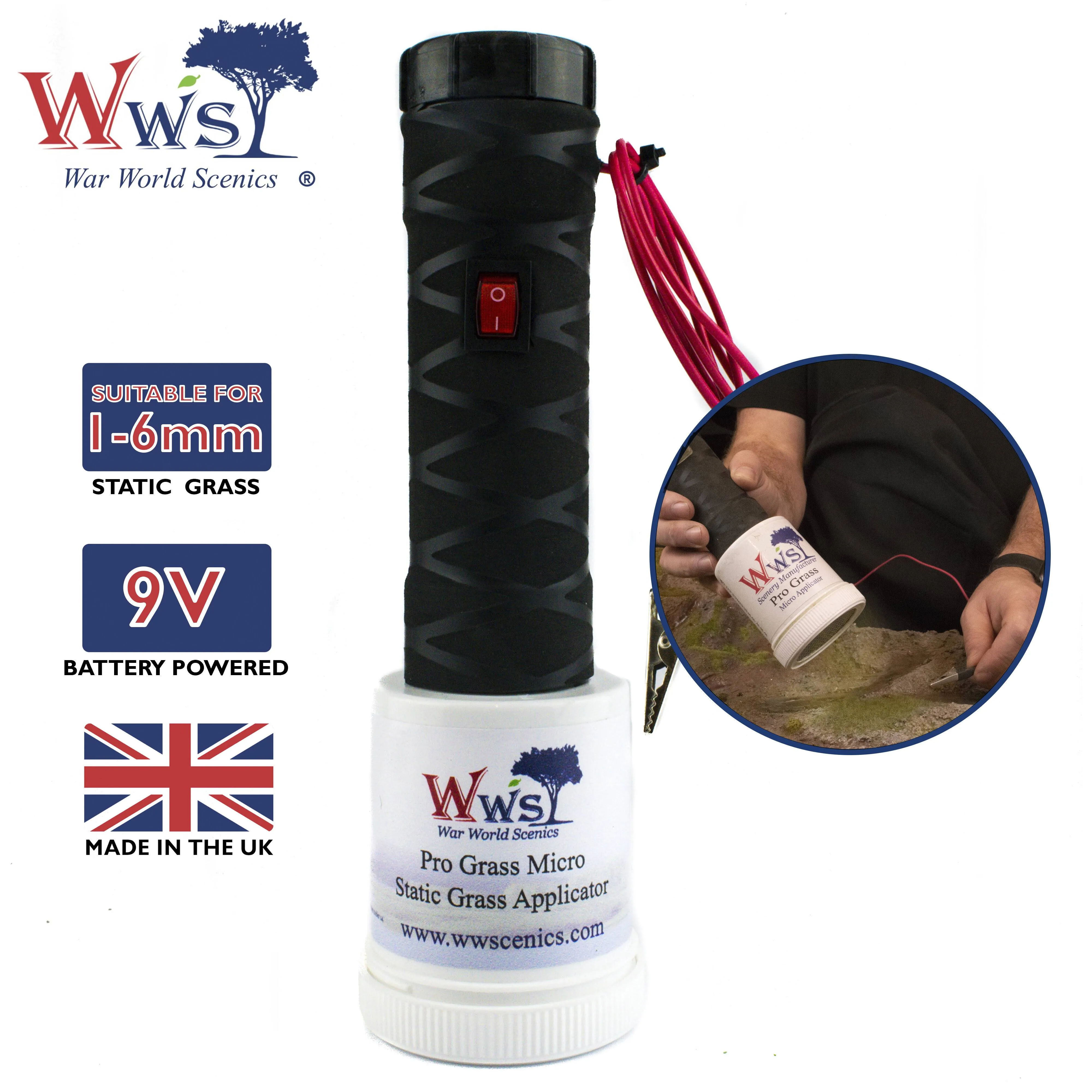 WWS War World Scenics WWScenics Pro Grass Micro Static Grass Applicator – Railway ...