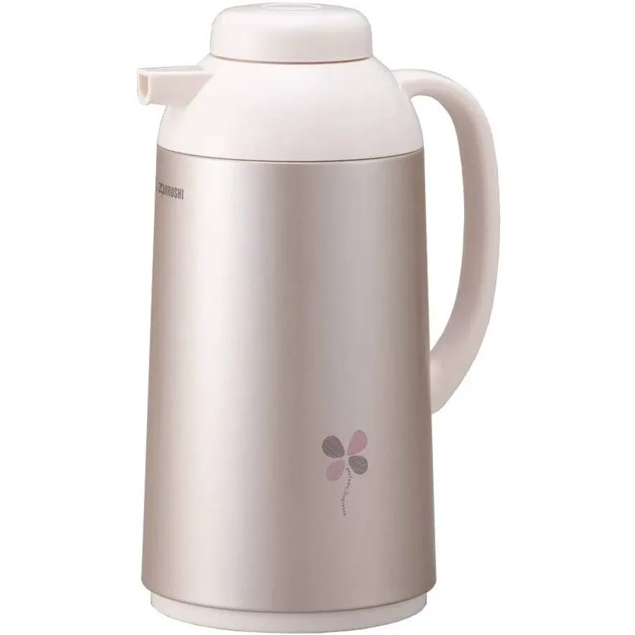 ZOJIRUSHI Thermos Keep warm Keep cold Glass 1.0L Silver Pink AG-LB10 From Japan