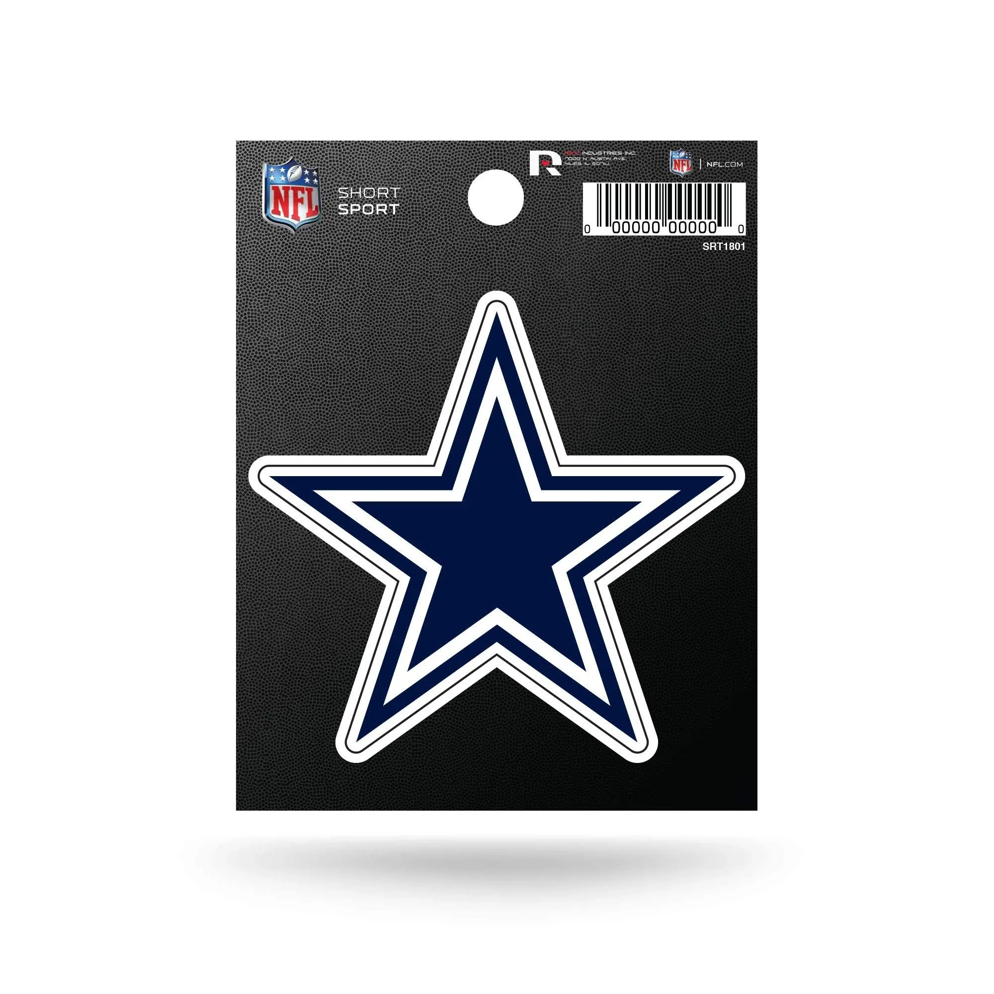 Rico Industries NFL Football Dallas Cowboys Short Sport Decal 3.75' x 4.75' Die Cut Team Logo Short Sport Decal