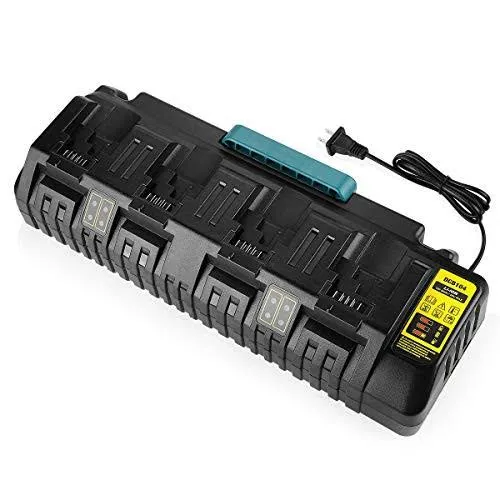 Bakipante 4-Port Li-Ion Fast Charger DCB104 Replacement DeWalt Charger for DeWalt ...