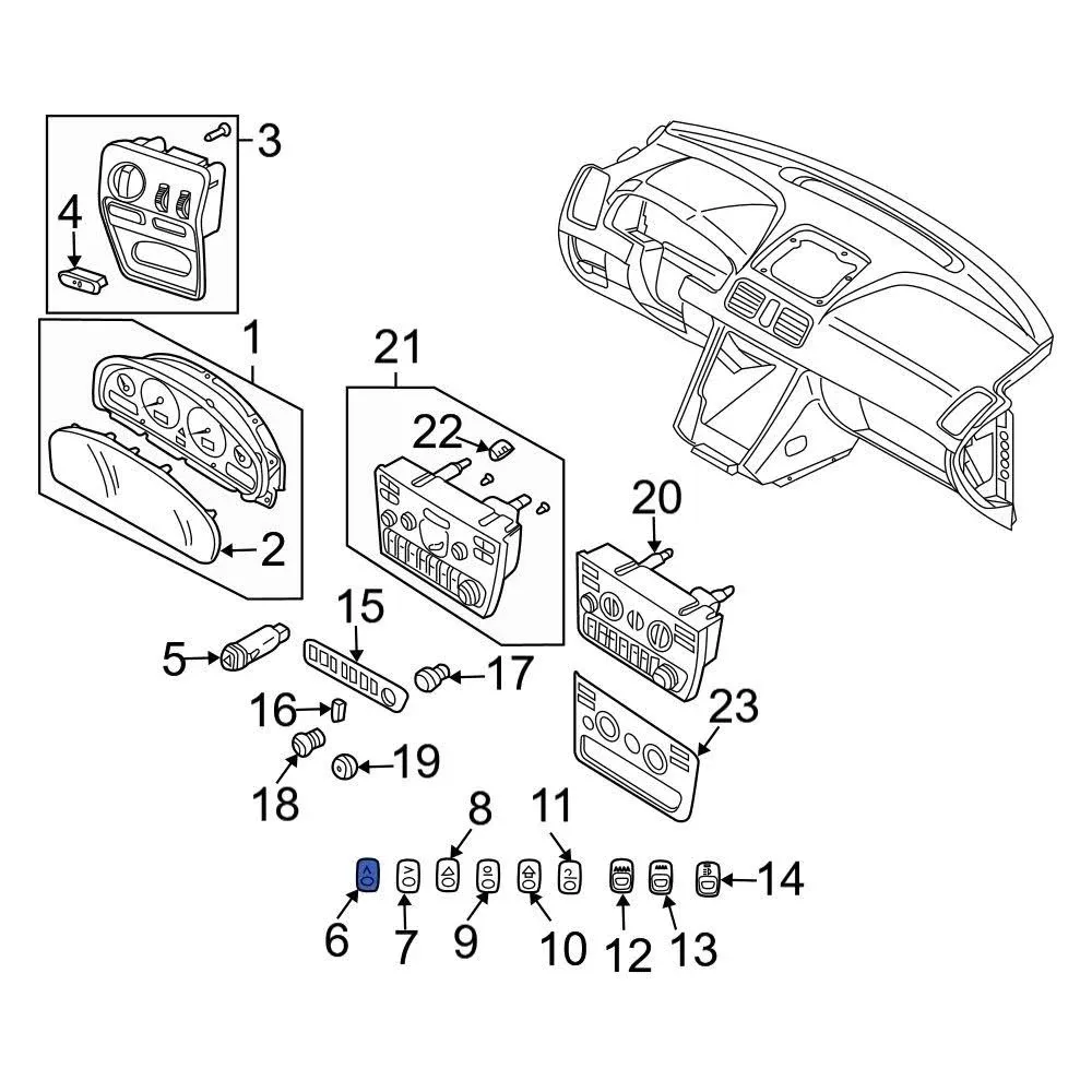 Genuine Volvo 31268566 Turn Signal Switch