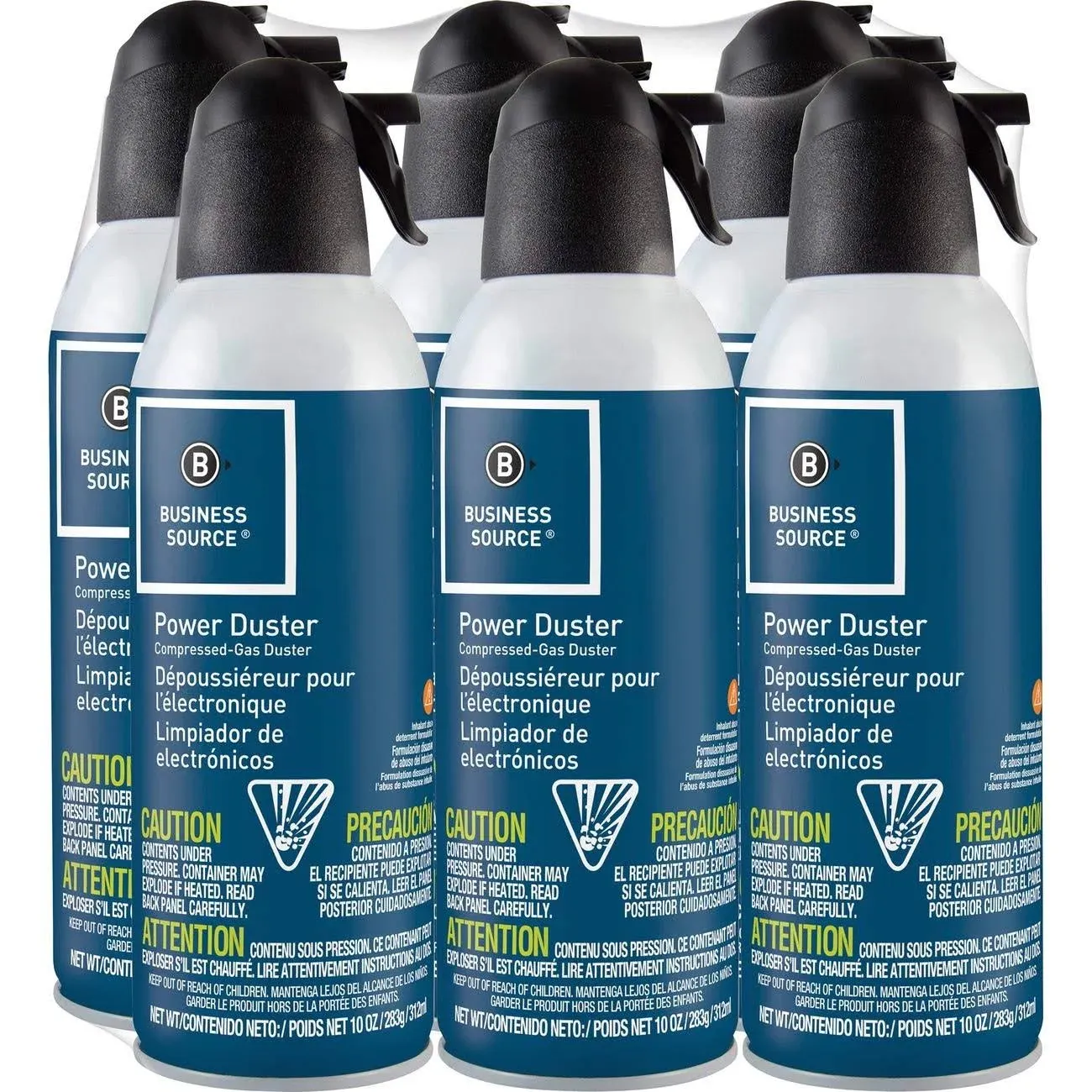 Business Source Air Duster Cleaner Moisture-free/<wbr/>Ozone Safe 10 oz. 6/PK 24306