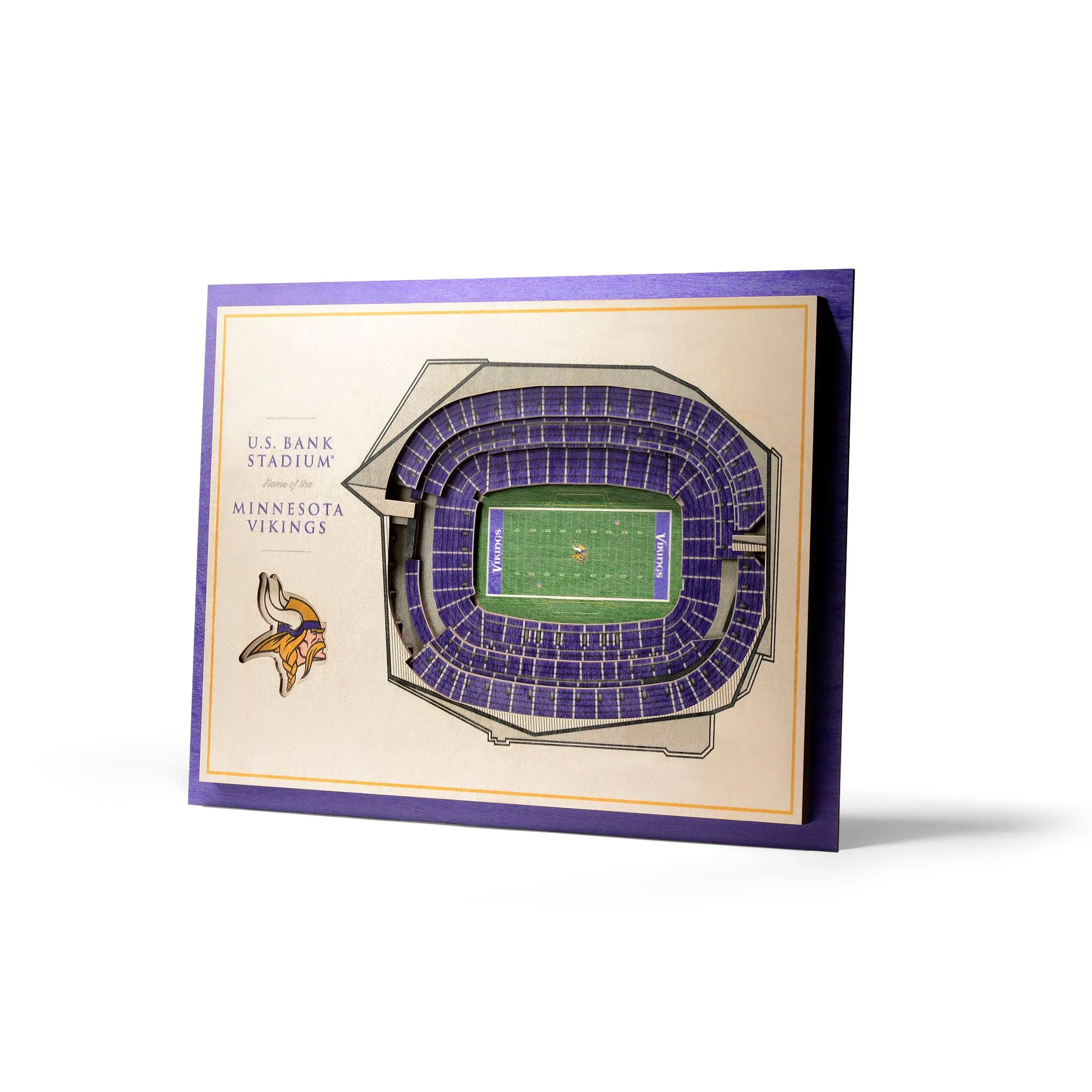 Minnesota Vikings 5 Layer StadiumViews 3D Wall Art