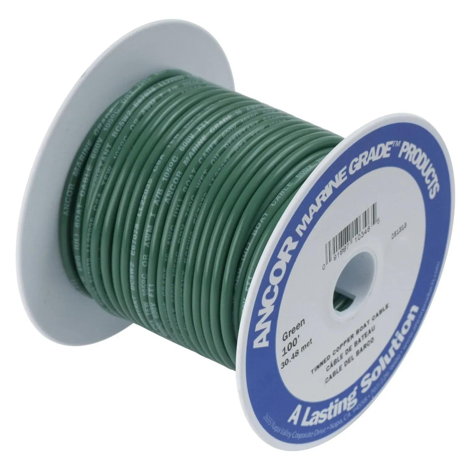 Ancor 12 AWG Primary Wire 100' Green