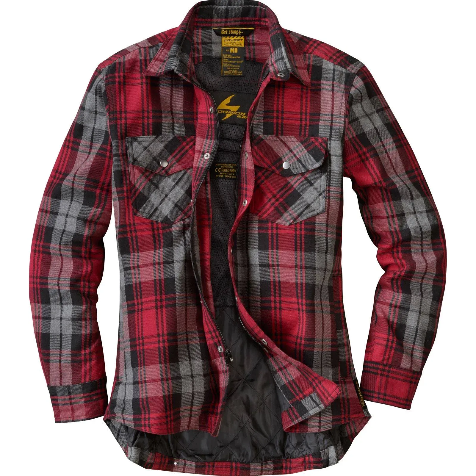 52211-5 Covert Womens Flannel Red/Grey Lg