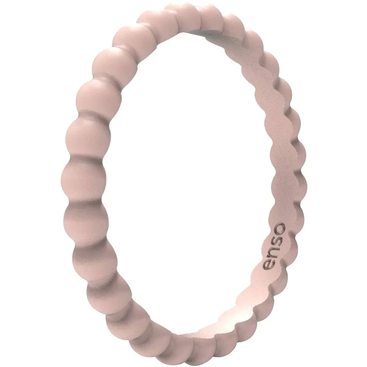 Enso Rings Braided Stackables Series Silicone Ring - Misty Grey