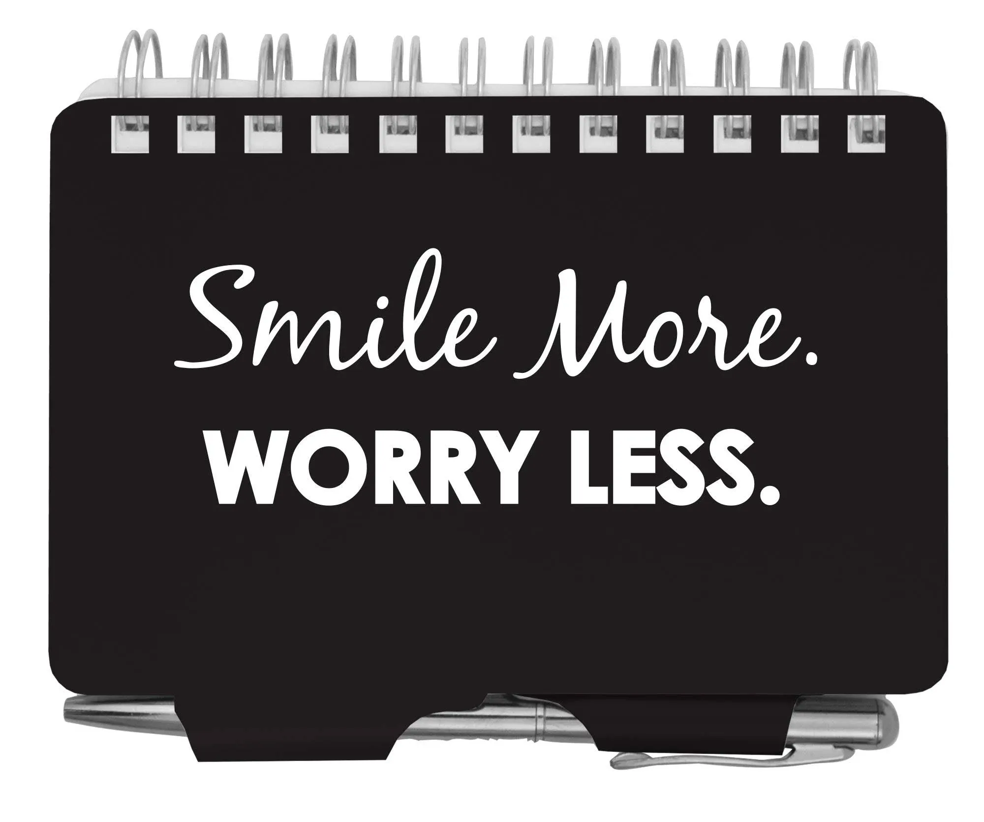 Wellspring Password Book, Smile More Worry Less, Black (2982)