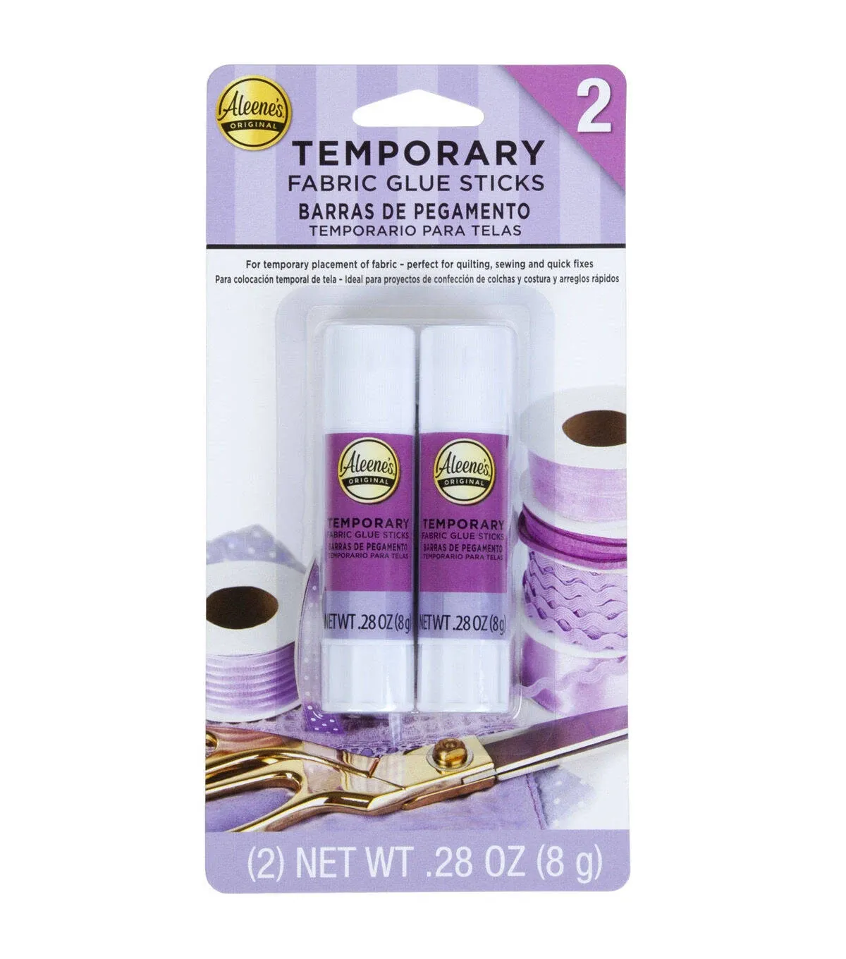 Aleene's Temporary Fabric Glue Sticks 2/Pkg.28oz