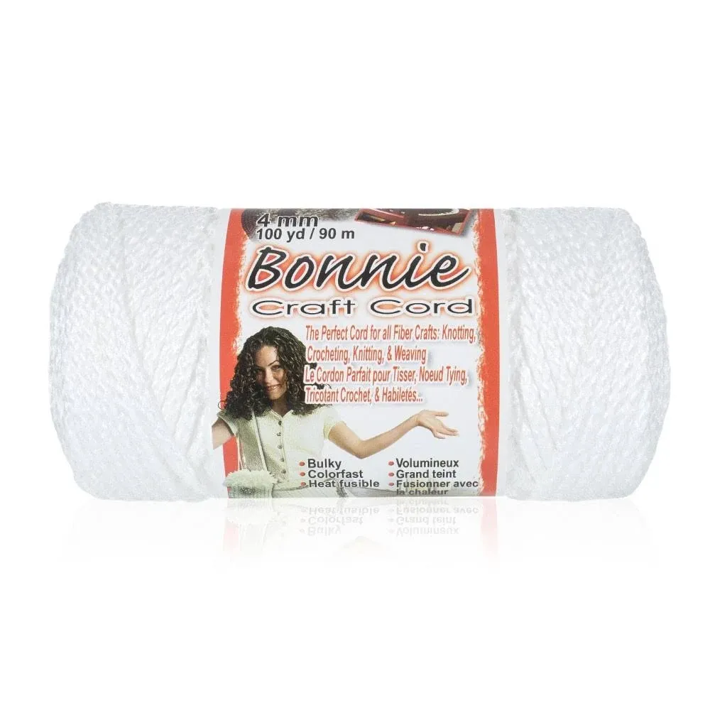 Bonnie 6mm Crafting Cord - Great for Macrame and Other Crafts - 100 yard Spools