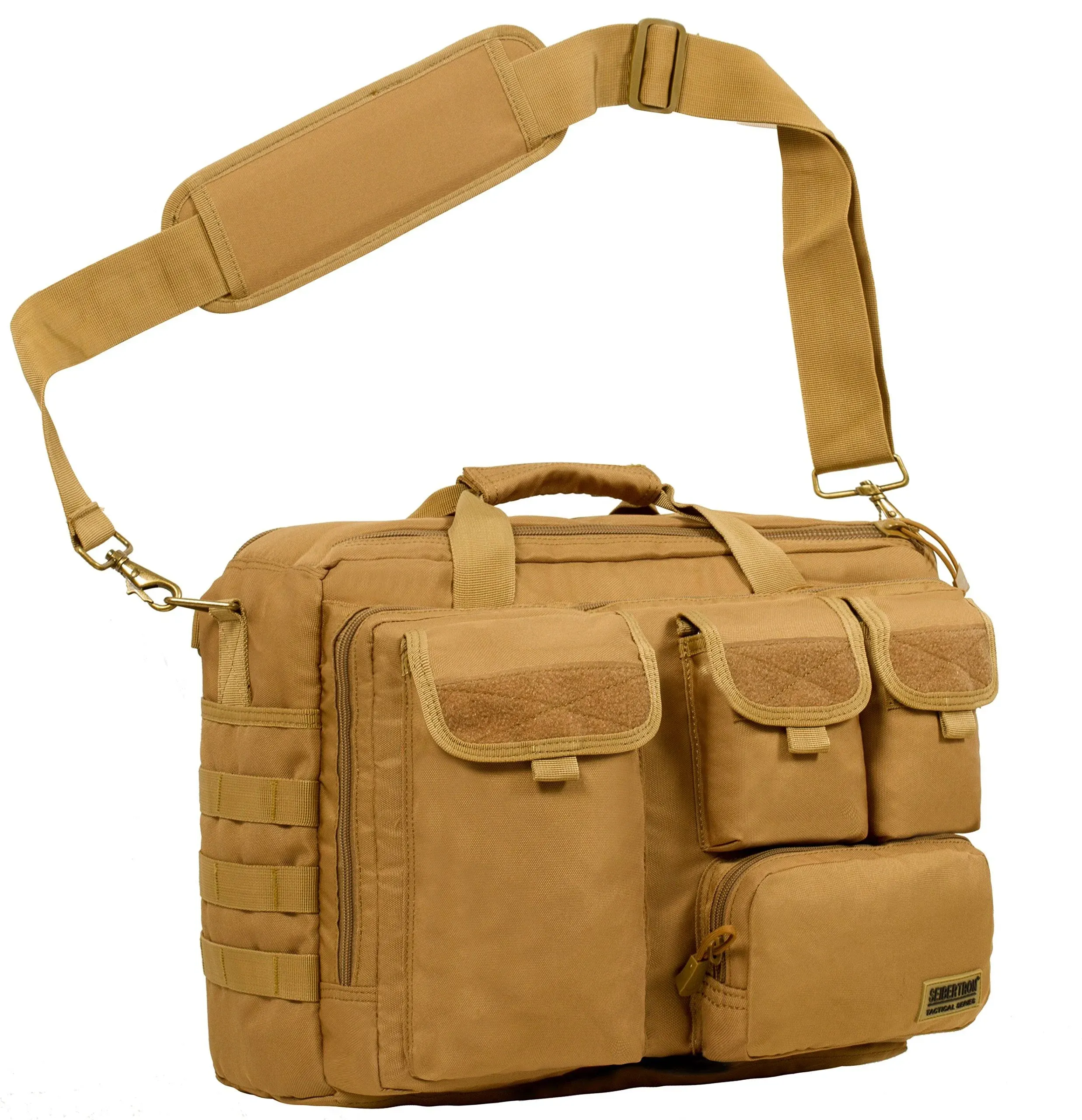 Seibertron Tactical Pro - Multifunction Mens Shoulder Messenger Military Bag - Khaki