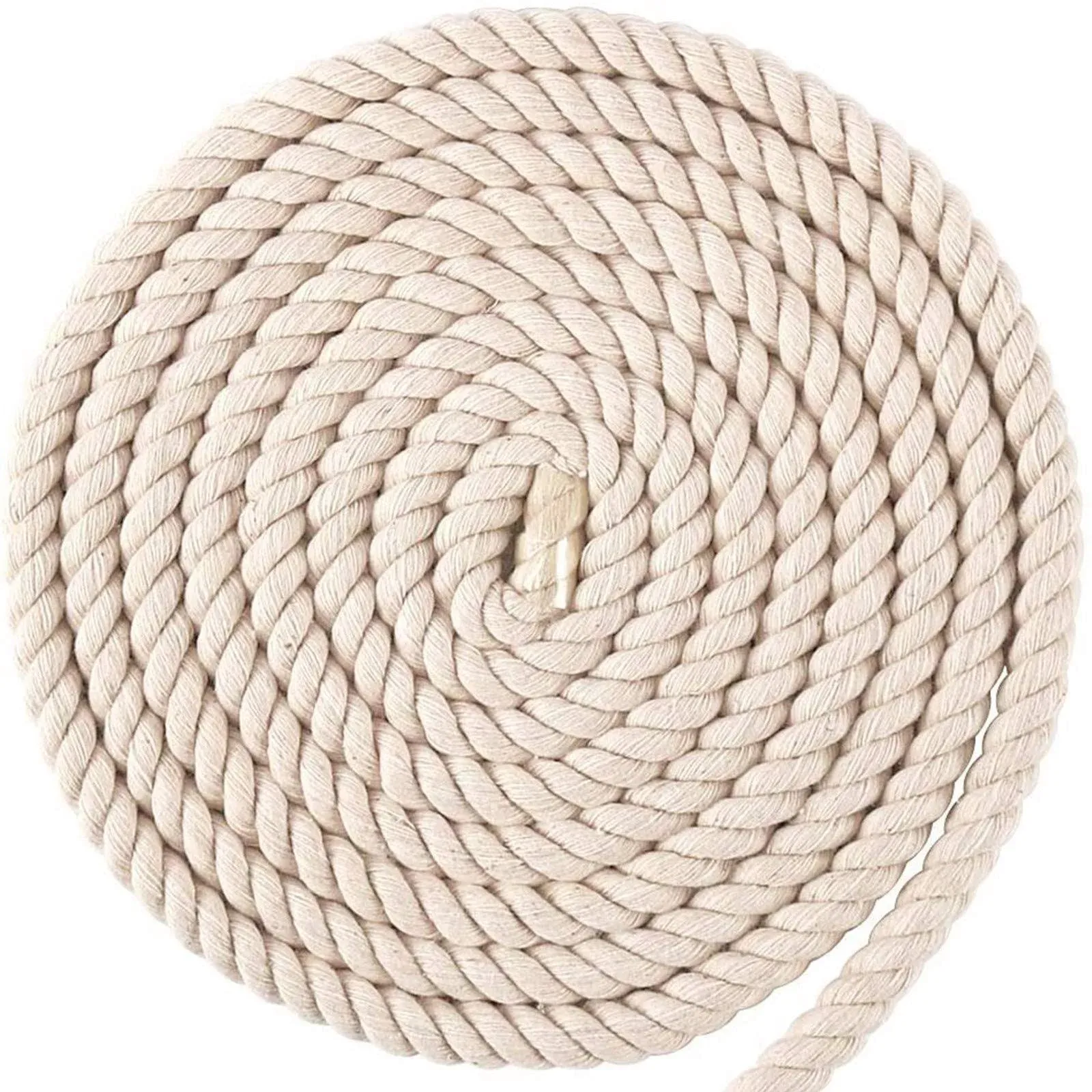 Macrame Rope 10mm Cotton Cord 3/8 Inch Thick Twisted Rope for Macramé Crafts ...