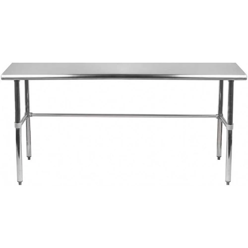 24" x 72" Stainless Steel Work Table with Open Base