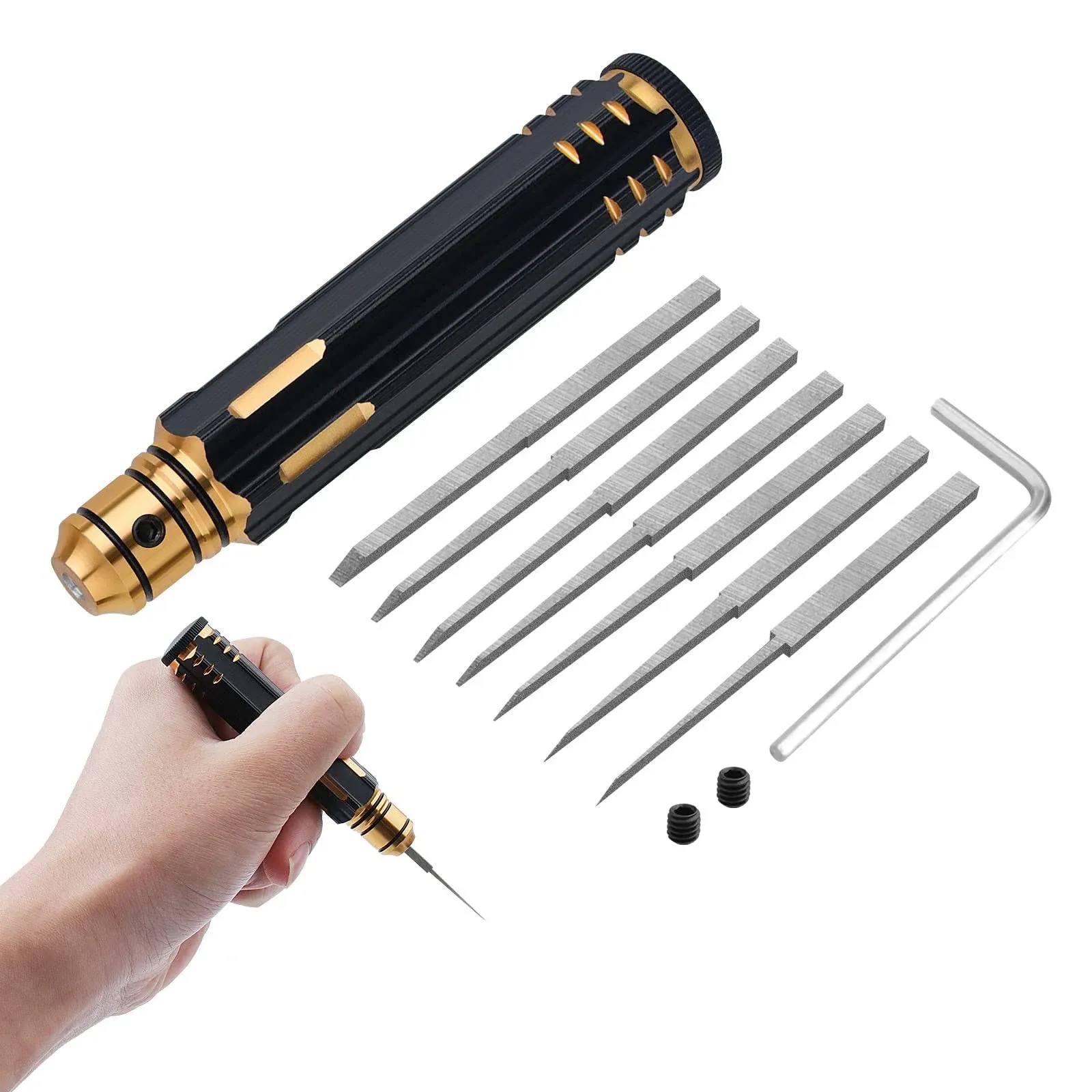 Craznick 7 in 1 Prime Model Scriber with 7 Blades Gundam Resin Carved Scribe Line ...