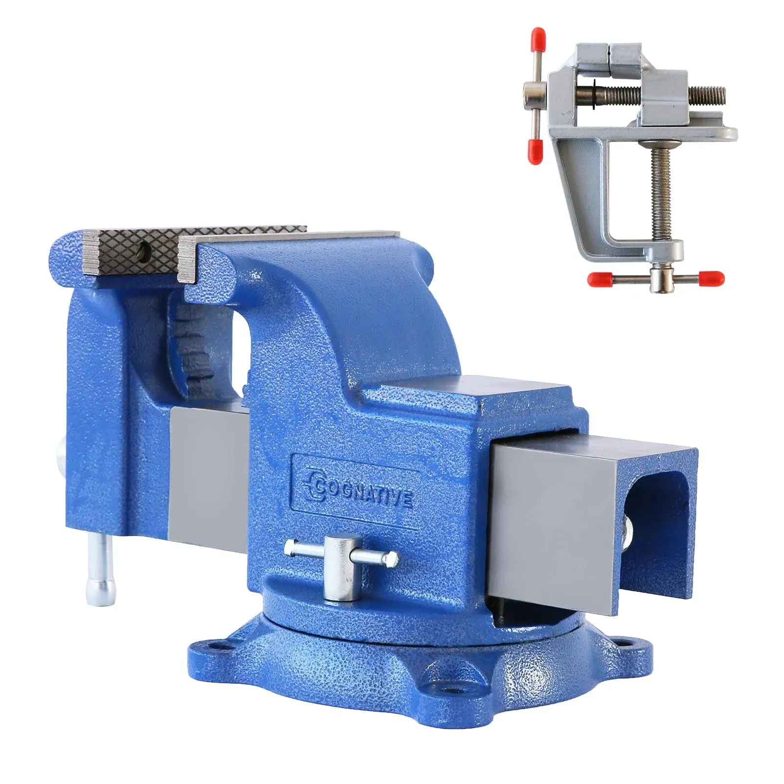 Cognative 6" Heavy-Duty Bench Vise Ductile Iron Bench Vise 6 inch 360° Swivel ...